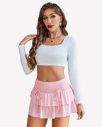 Mini Skirt Layered Ruffle Skirts