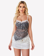 Drawstring Sheer Cami Top Lace Crop Top