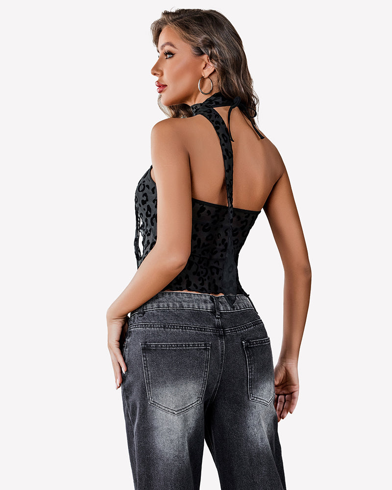Mesh Tank Y2K Crop Top