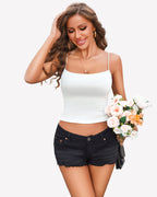 Double Lined Casual Basic Vest Cropped Top