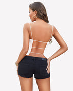 Double Lined Casual Basic Vest Cropped Top