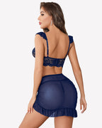 Lingerie Set Lace Bra and Bodydon Dress