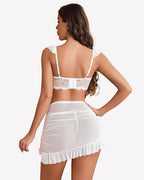 Lingerie Set Lace Bra and Bodydon Dress