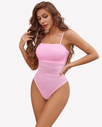 Square Neck Tank Body Suits Sheer Leotard