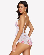 Lace Bodysuit V Neck Mesh Sleepwear