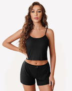 Cami Pajama Sets Ribbed Lounge Set