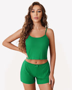 Cami Pajama Sets Ribbed Lounge Set