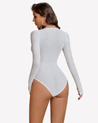 Long Sleeve Bodysuit Sparkle Mesh Top