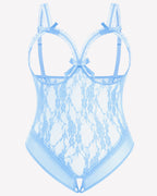 Plus Size Crotchless Exotic Lace Teddies