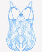 Plus Size Crotchless Exotic Lace Teddies