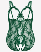 Plus Size Crotchless Exotic Lace Teddies