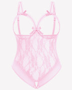 Plus Size Crotchless Exotic Lace Teddies