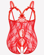 Plus Size Crotchless Exotic Lace Teddies