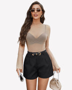 Long Sleeve Rhinestone Bodysuit