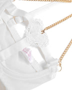 Chain Heart Cutout Bra and Panty Sets