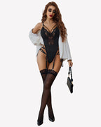 Lace Bodysuit Lingerie Sets with Garter Belts