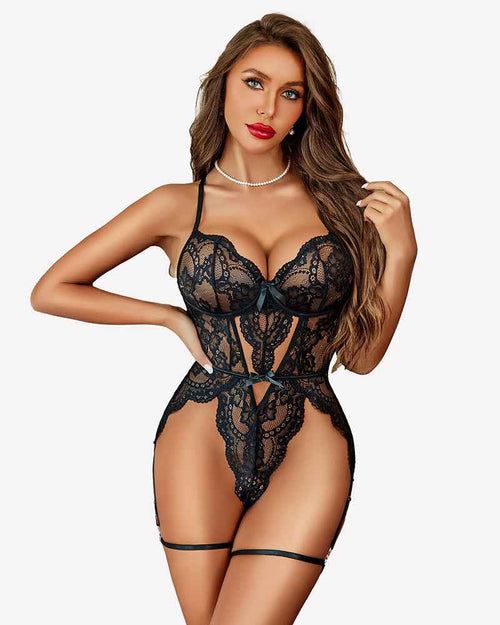Cross-Back Straps Teddy Babydoll