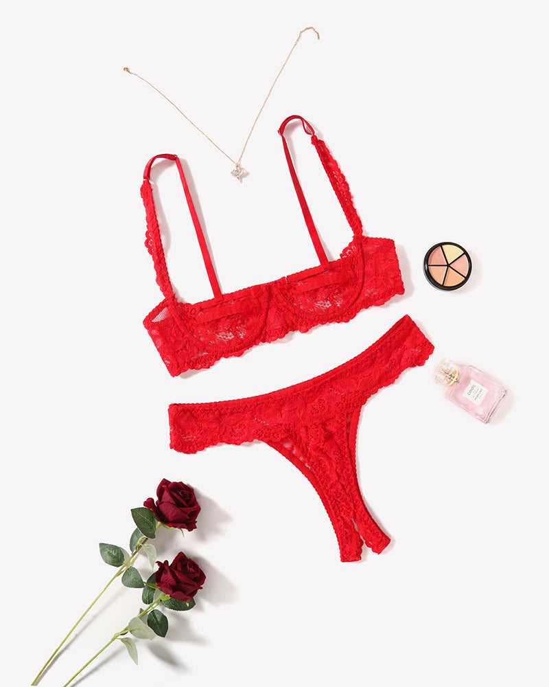 Push Up Lace Bra and Panty Sets