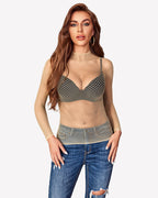 Fishnet Mesh Long Sleeve Tops