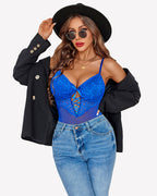 Lace V Neck Mini Bodysuit