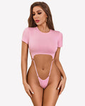 Short Sleeve Slim Fit Crew Neck Body Suits