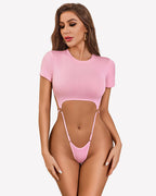 Short Sleeve Slim Fit Crew Neck Body Suits