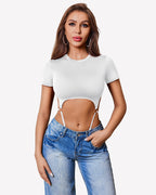 Short Sleeve Slim Fit Crew Neck Body Suits