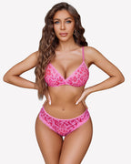 Wireless Mesh Lace Bra and Panty Sets
