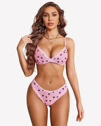 Wireless Mesh Lace Bra and Panty Sets