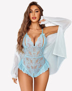 Crotchless Criss Cross Backless Bodysuit