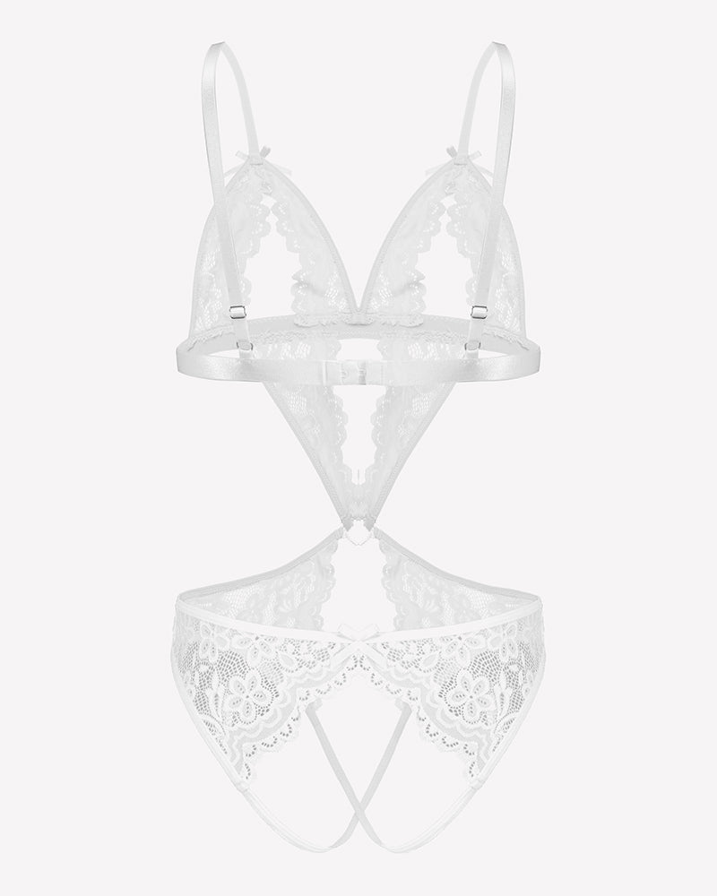 Lace Deep V Teddy Bodysuit