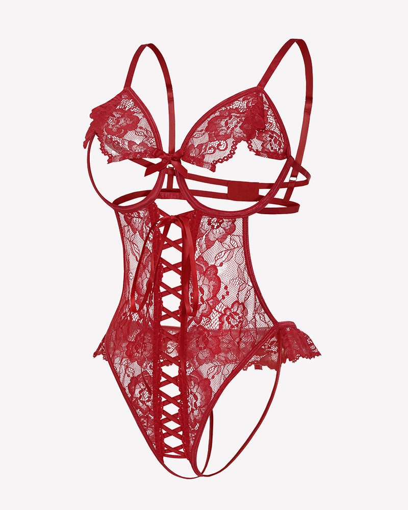 Lace Bodysuit Teddy Lingerie One Piece