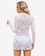 Long Sleeve Lace Cocktail Dress (No Linling)