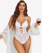 Lace Bodysuit with Chain V Teddy