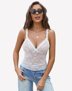 Sheer Floral Lace 2 Piece Lingerie Set
