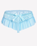 Floral Lace Briefs with Cute Bow