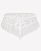 Floral Lace Briefs with Cute Bow