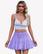 Mini Skirt Pleated Ruffle Y2k Skirts
