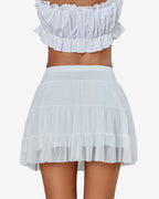 Mini Skirt Pleated Ruffle Y2k Skirts