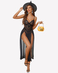 Long Lace Side Split Night Gowns