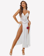 Long Lace Side Split Night Gowns