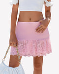 Y2K Skirts Ruffle Trim Bodycon Skirt
