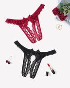 Low Rise Briefs Floral Lace Thong
