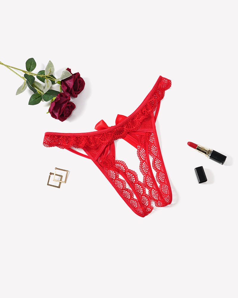 Low Rise Briefs Floral Lace Thong