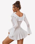Rave Ruffle Off Shoulder Dress