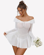 Rave Ruffle Off Shoulder Dress