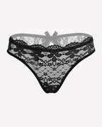 Floral Lace Briefs Hollow Out Bow Underwear