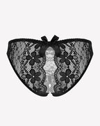 Floral Lace Briefs Hollow Out Bow Underwear