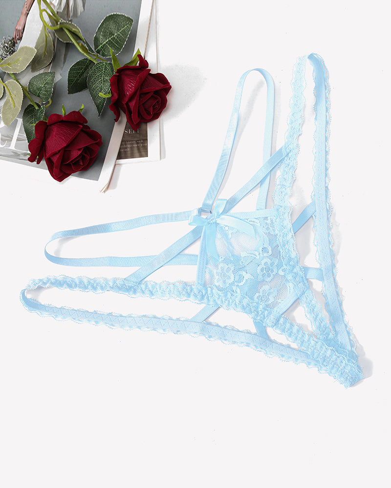 Lace Panties Briefs Criss Cross Underwear