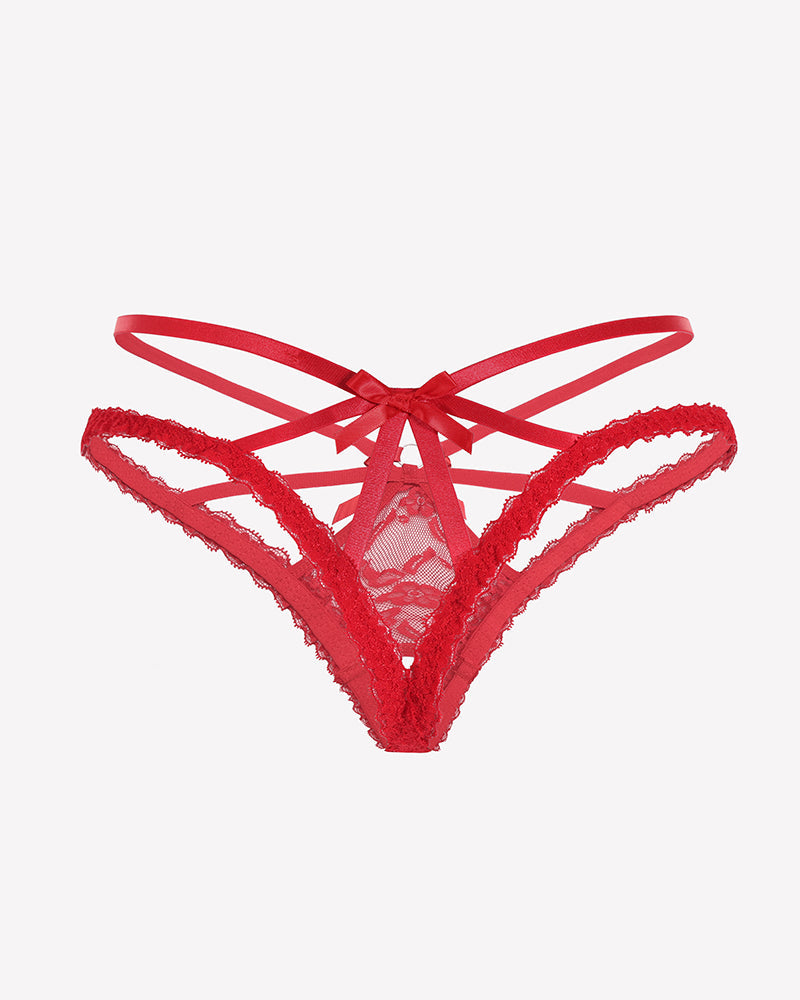 Lace Panties Briefs Criss Cross Underwear